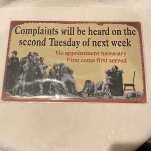 Home decor sign with corner holes for easy display  Home Decor NEW metal